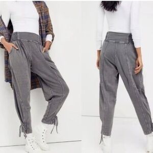 Free People FP One Billie Pants jogger style Size M~washed out grey $4.99 ships!